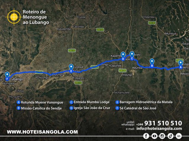 Roteiro de Menongue ao Lubango
