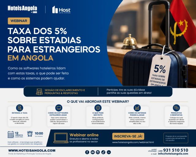 Webinar para esclarecer aplicação da taxa de 5% 